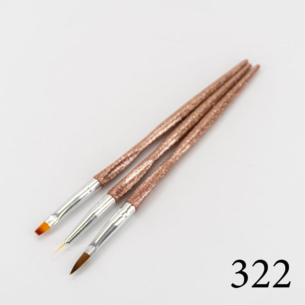 PINCEL*3 ROSA ORO D690