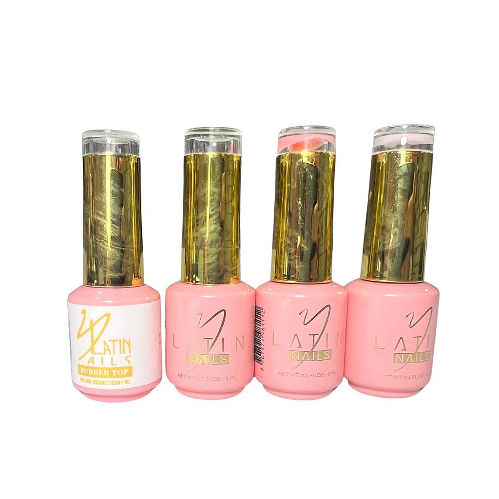 ESMALTE 8 ML BASE RUBBER Y TOP RUBBER